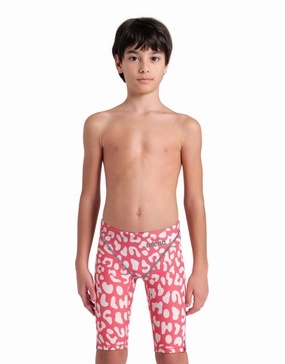 Limited Edition Boys Powerskin ST NEXT Jammer - Leopard Skin Geranium youth racing swimsuits, competition swimwear kids
