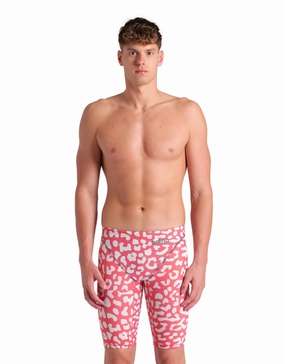 Limited Edition Powerskin ST NEXT Jammer - Leopard Skin Geranium casual mens swimwear, affordable swimwear for men
