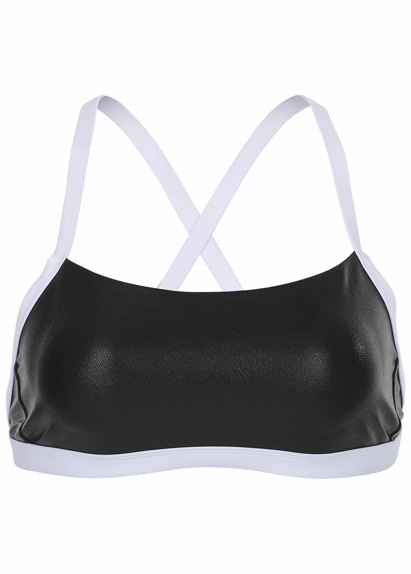 Liquid Leather Sport Top - Black & White