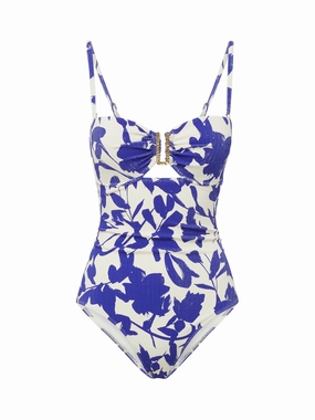 Lisa One Piece Moraea Garden Texture fashionable beach swimwear, modern womens bikinis