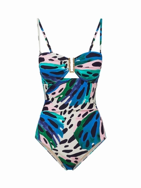Lisa One Piece Palm Island high waist swimwear women, swimsuit for women beachwear