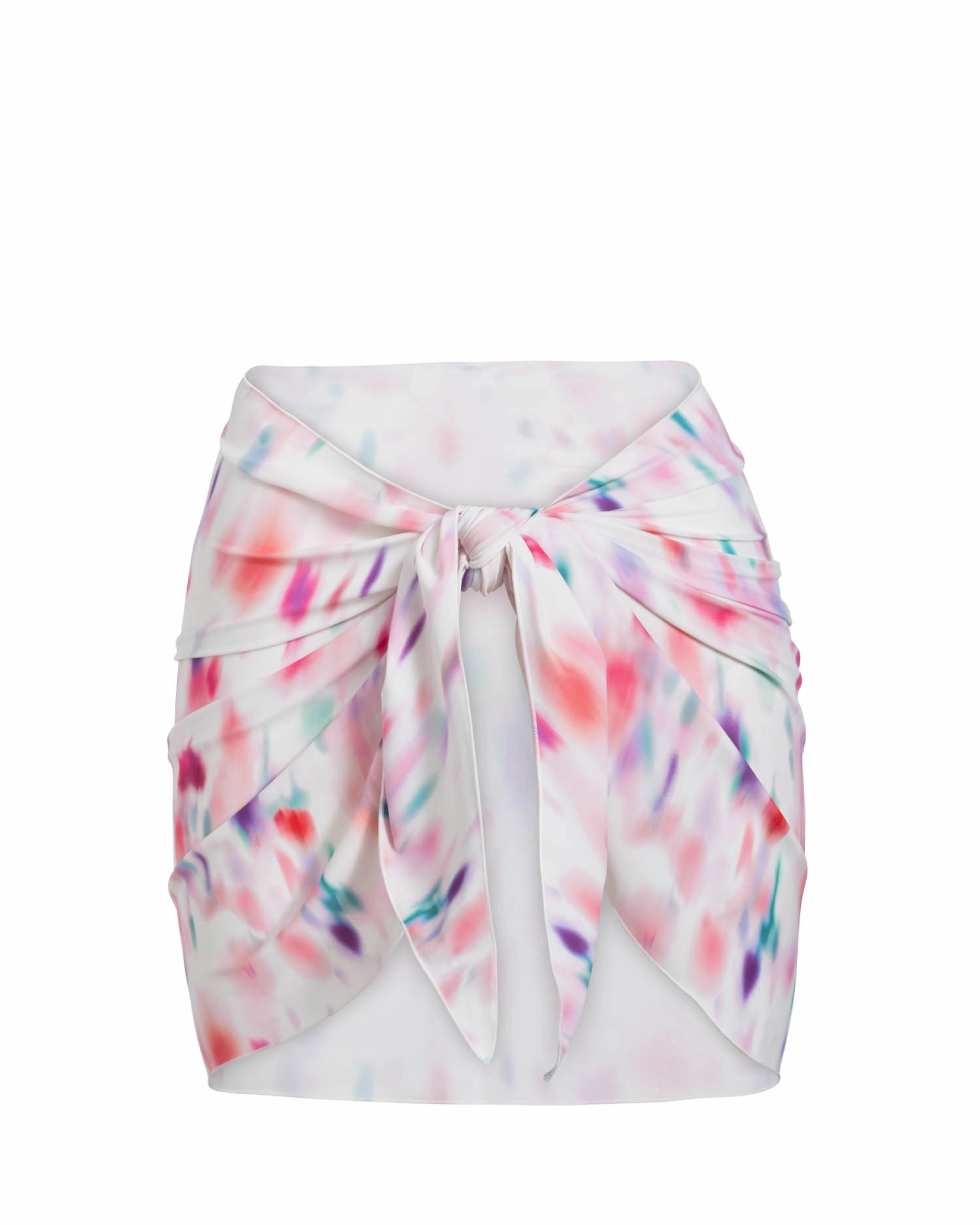 Liv Sarong In Hazy Ikat Ivory high waist swimwear women, swimsuit for women beachwear