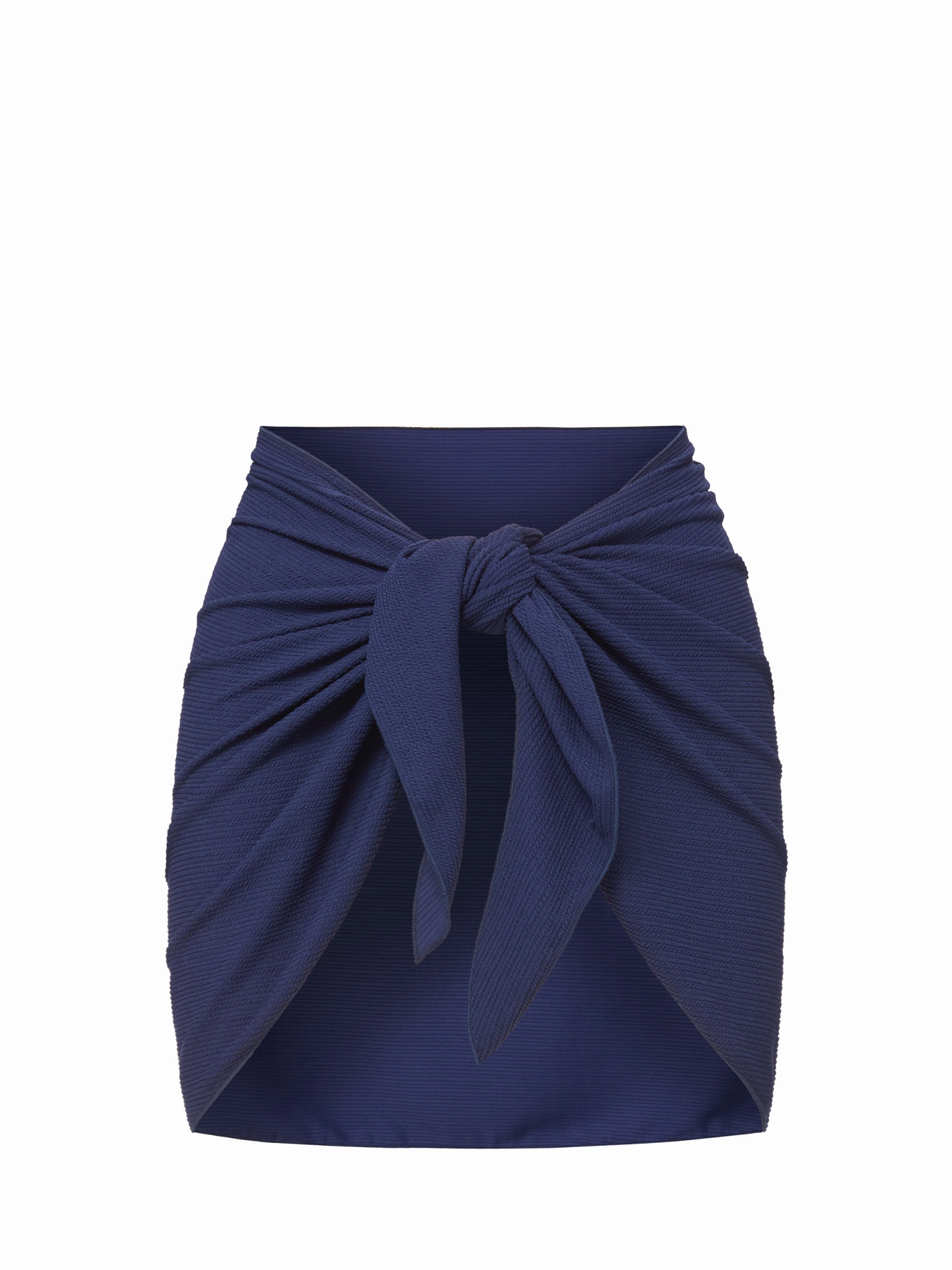 Liv Sarong in Navy Texture high waist swimwear women, swimsuit for women beachwear