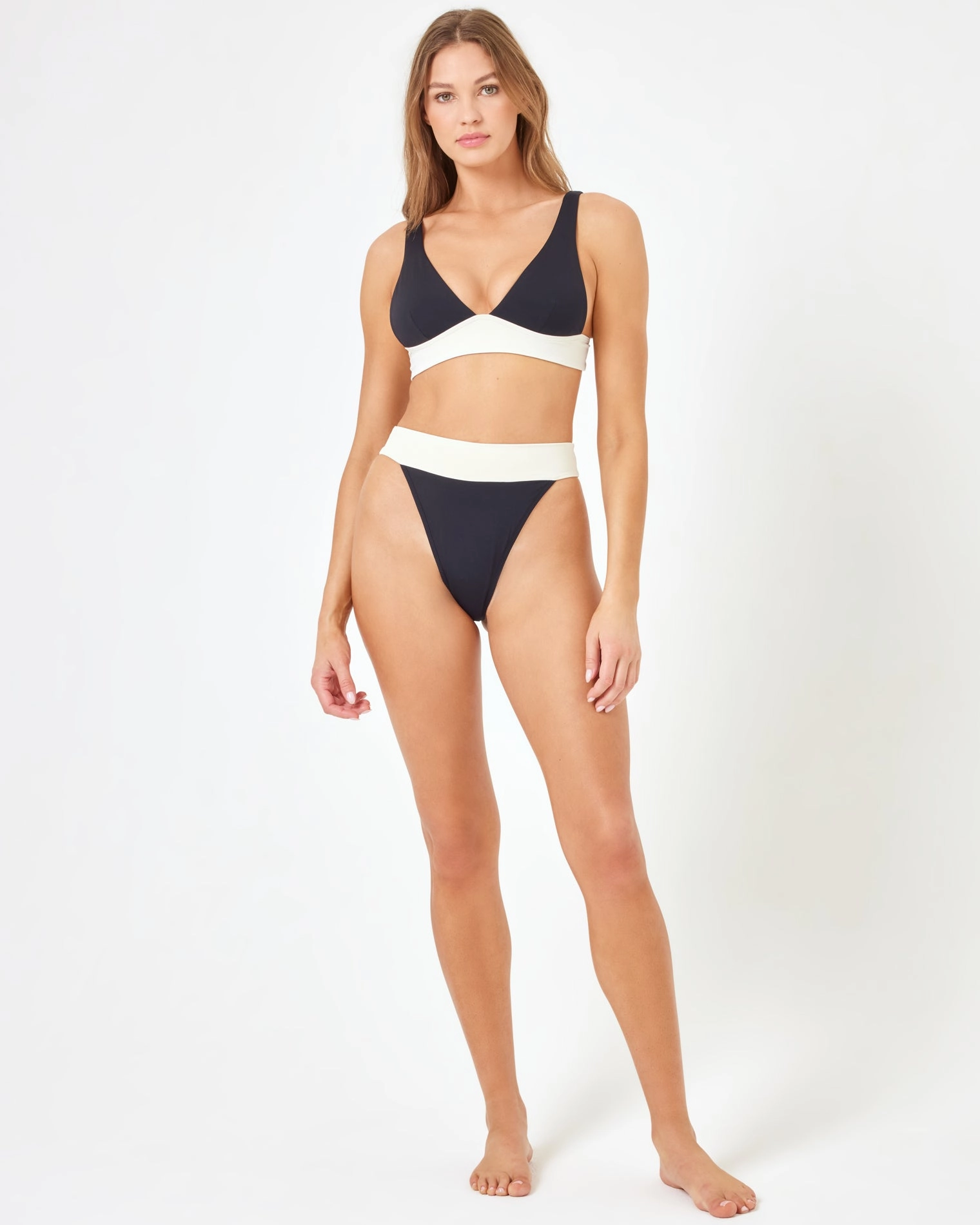 Lola Bikini Bottom - Black-Cream
