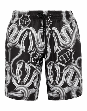 Long Swim-Trunks Snake mens beach swimwear, quick dry mens swimsuits