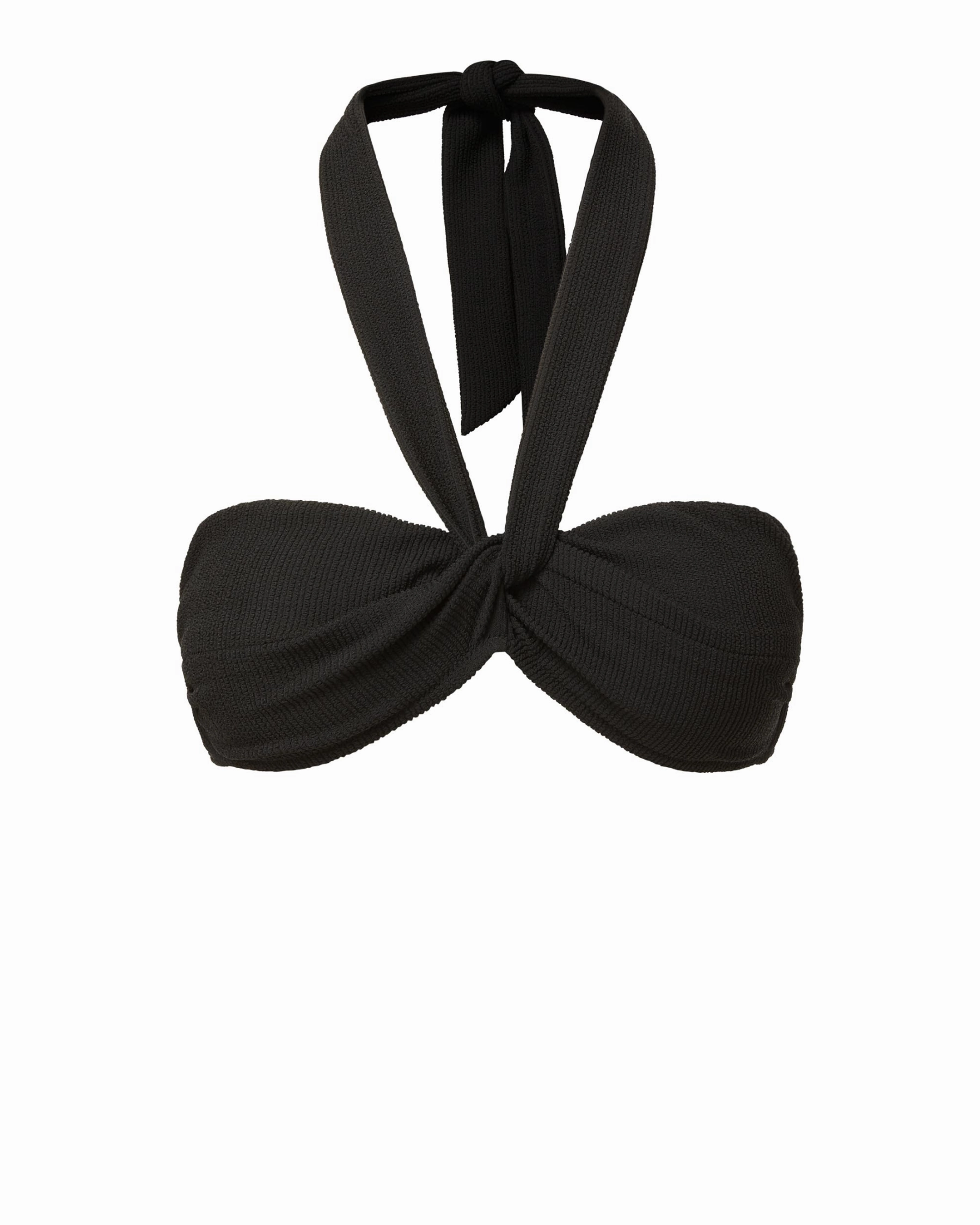 Loryn Swim Top Black Texture strapless swimwear tops, lightweight swim tops