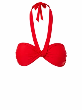 Loryn Top Cherry Red fashionable beach swimwear, modern womens bikinis