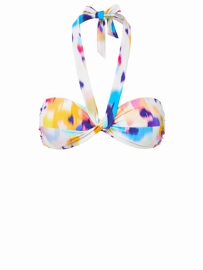 Loryn Top Floral Ikat high waist swimwear women, swimsuit for women beachwear