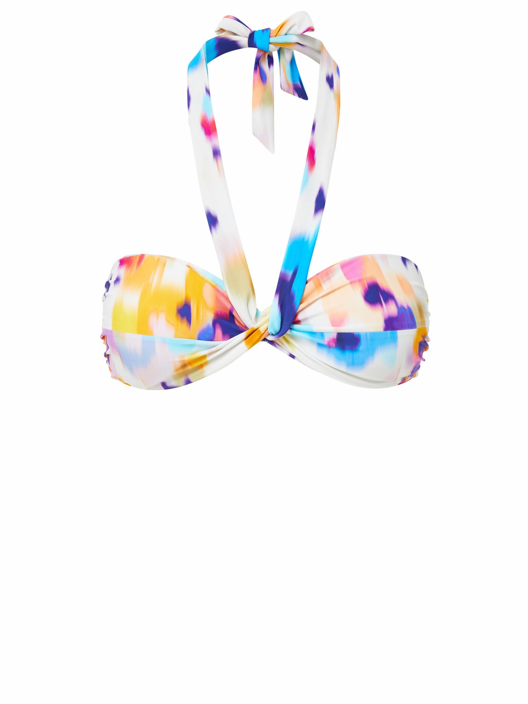 Loryn Top Floral Ikat strapless swimwear tops, lightweight swim tops