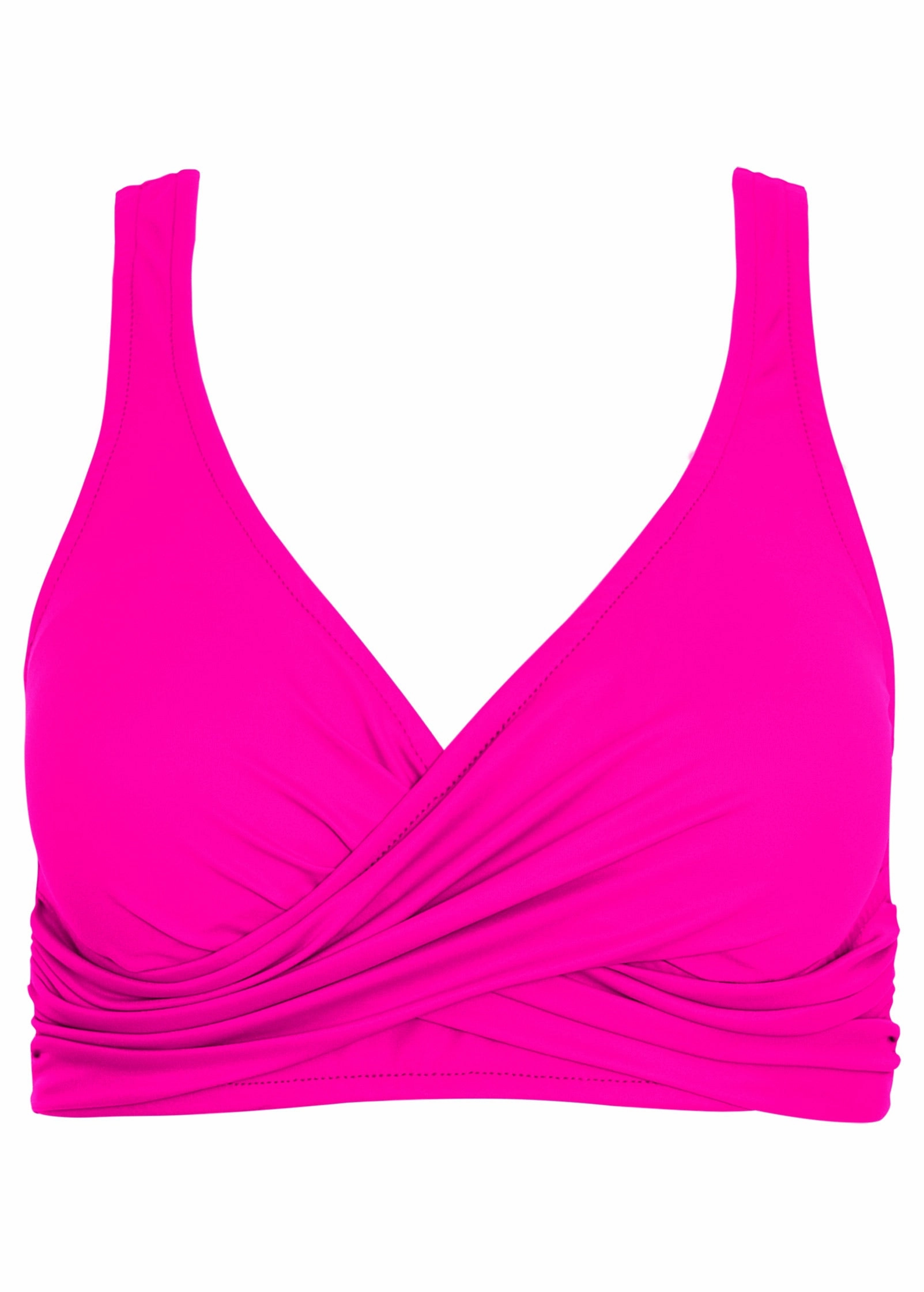 Lovely Lift Wrap Bikini Top - Electric Pink