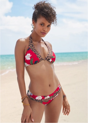 Low-Rise Cheeky Bottom - Tula Floral swimwear for all body types, comfortable womens beachwear