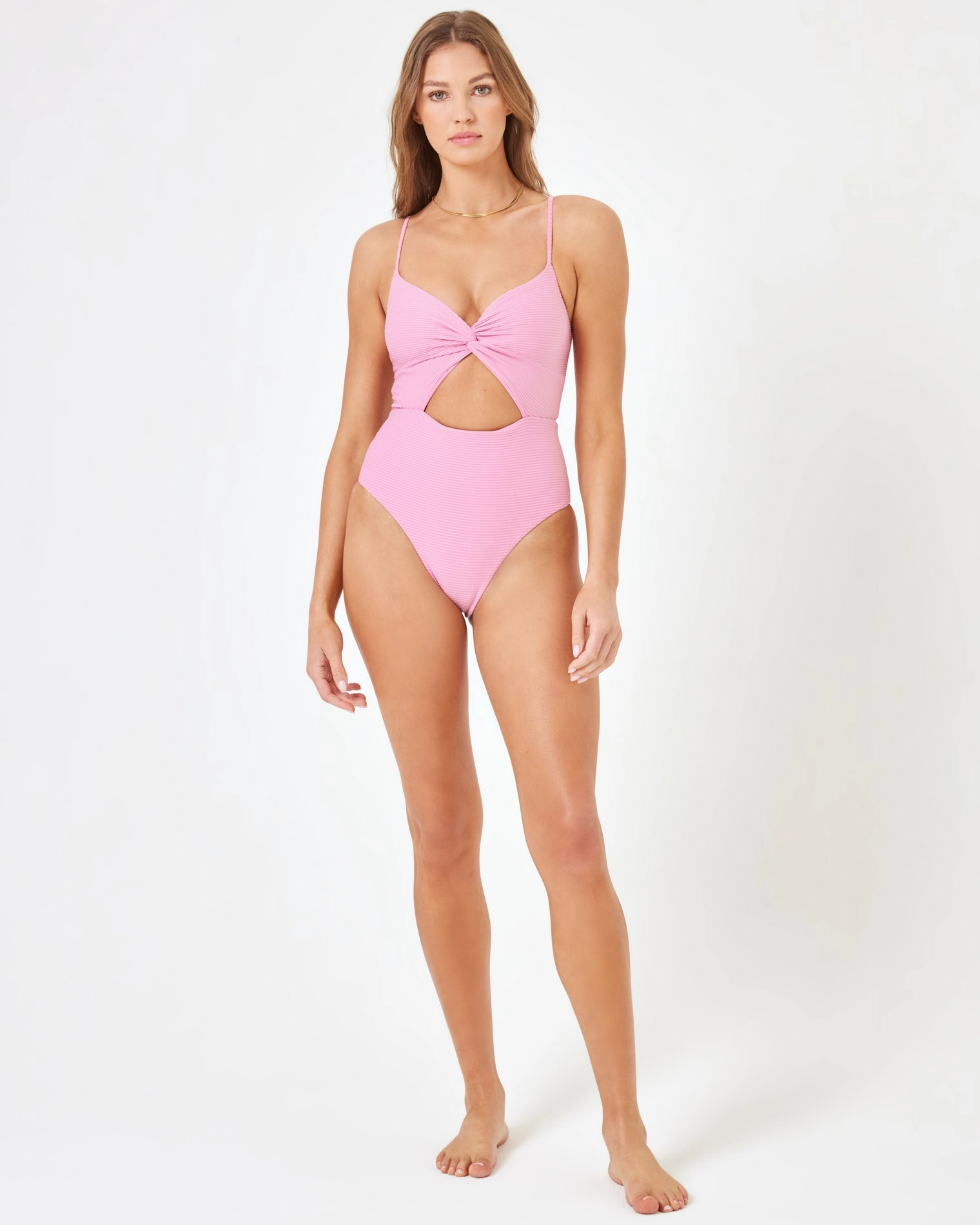 LSPACE X Anthropologie Kyslee One Piece Swimsuit - Pink Lady
