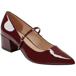 Luccie Womens Adjustable Patent Leather Mary Jane Heels