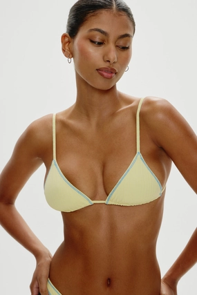 Lumia Triangle Bikini Top - Honeycomb beach bikini styles for women, modern cut swim bikinis