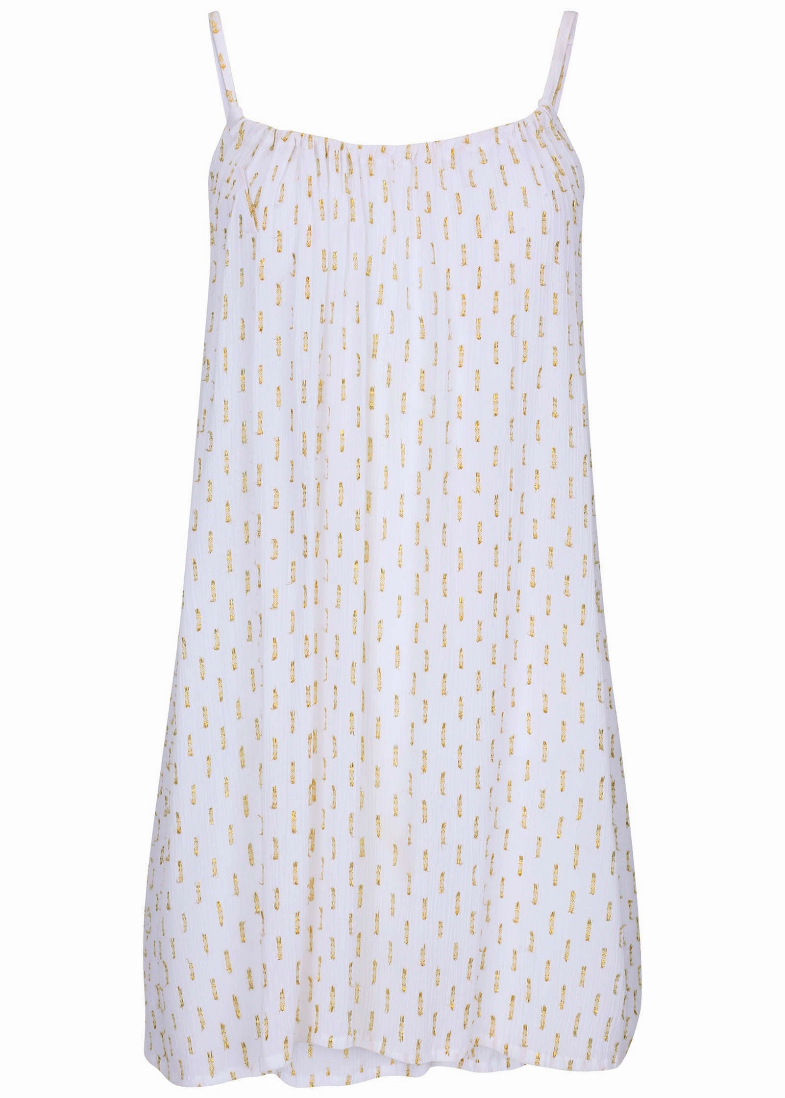 Lurex Cover-Up Dress - Pearl White