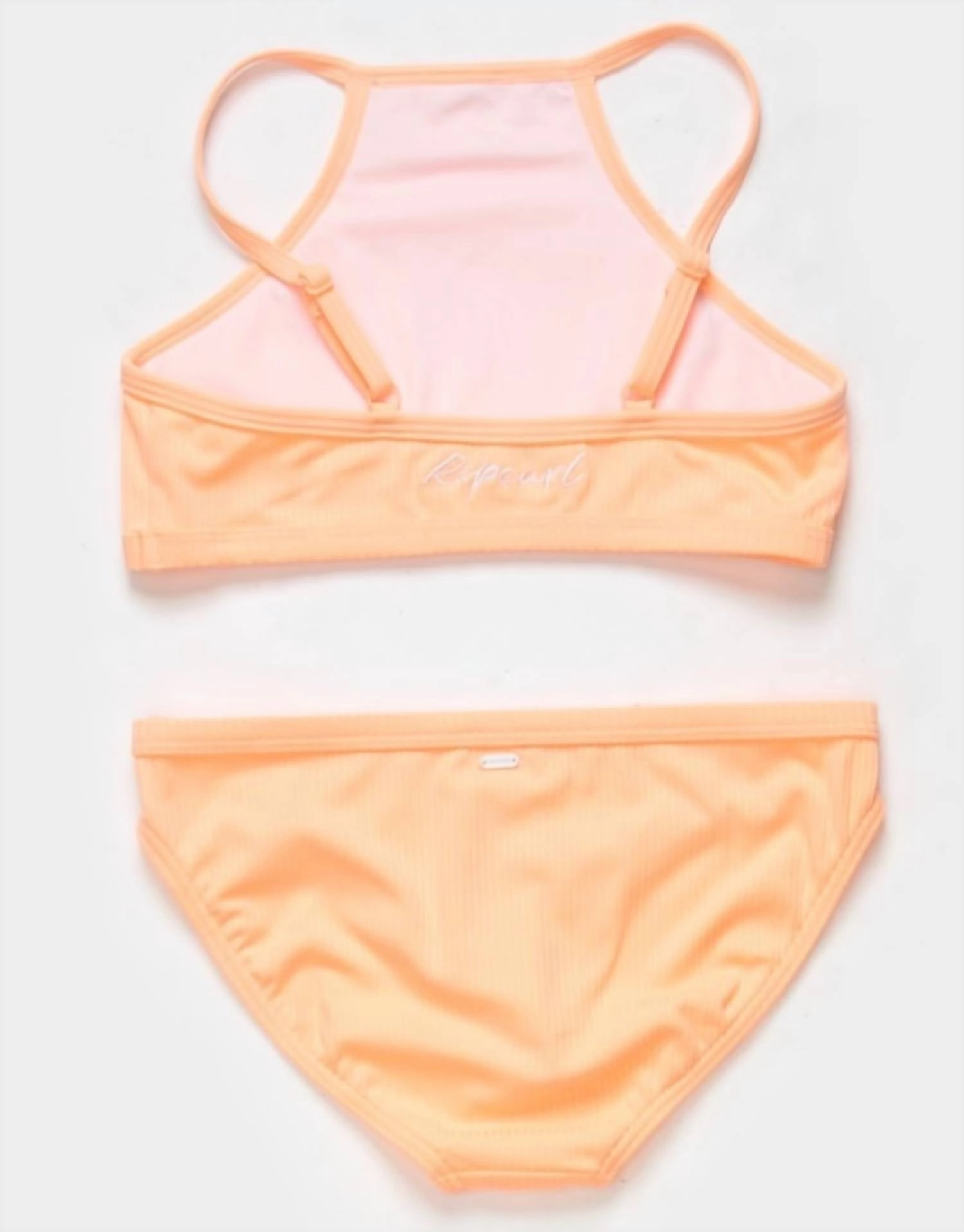 Lux Rib Bikini Girls In Peach