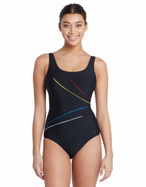 Macmasters Scoopback Swimsuit - Primary minimalistic swimsuits women, sleek swimwear styles