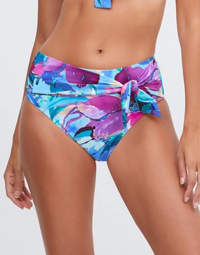 Malena Maxi Control Bikini Pant - Turquoise adjustable swim bottoms women, flattering bikini bottoms