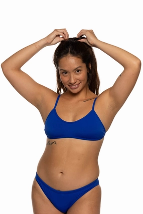 Malia Bikini Top - Blueberry mix and match bikinis, stylish women's bikini options