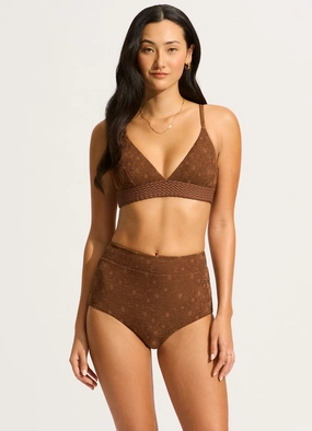 Marloe High Waisted Bikini Bottom - Tiramisu push up bikinis women, sporty womens bikini sets