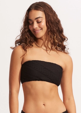 Marrakesh Tube Top - Black two-piece bikinis for women, trendy bikinis for beachwear