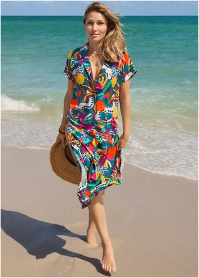 Maxi Button Down - Retro Chicka Boom everyday swimwear for women, casual swim outfits ladies
