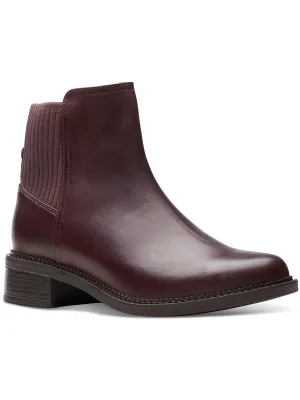 Maye Palm Womens Leather Ankle Booties