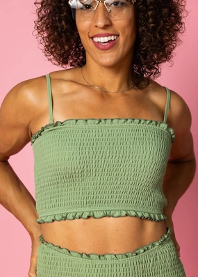 Meadow Green | Bandeau Top tankini swim tops, adjustable bikini tops
