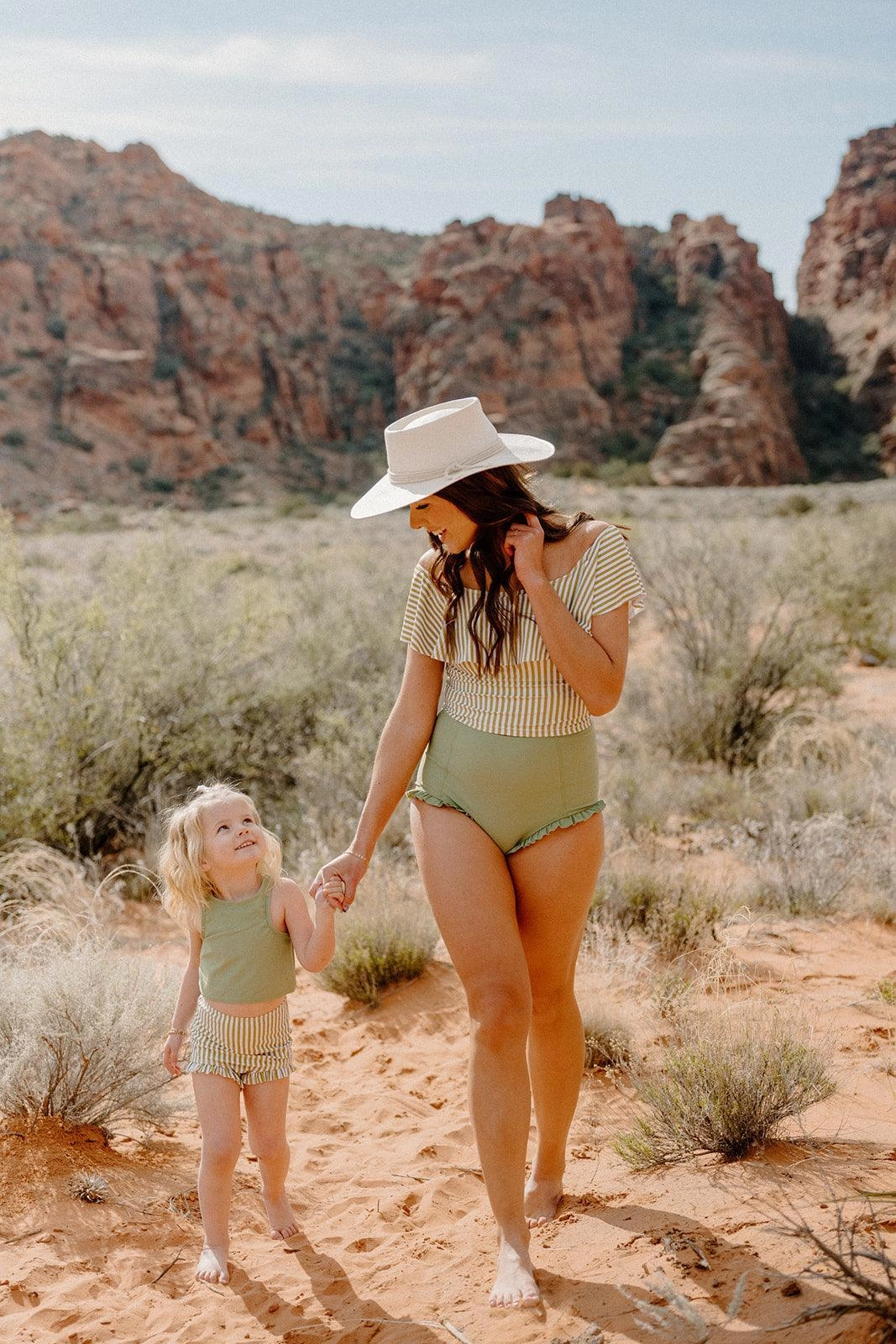 Meadow Green | Mini Racer Back Top
