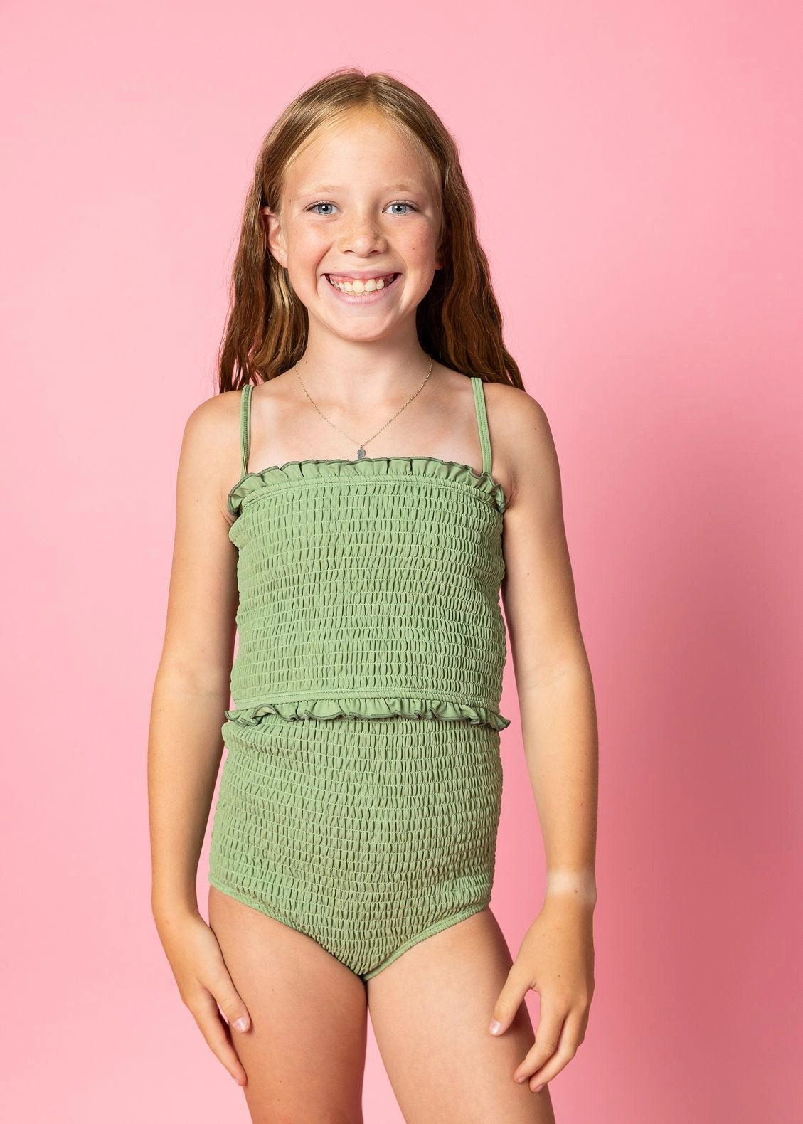 Meadow Green | Youth Smocked Bottoms