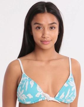 Meadview Cleo Tri Bikini Top - Turquoise stylish swimwear tops, womens beach tops