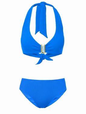 Melissa Top   Classic Midrise Bottom In Grotto Texture bikini bottom with tie sides, swim top for sunbathing