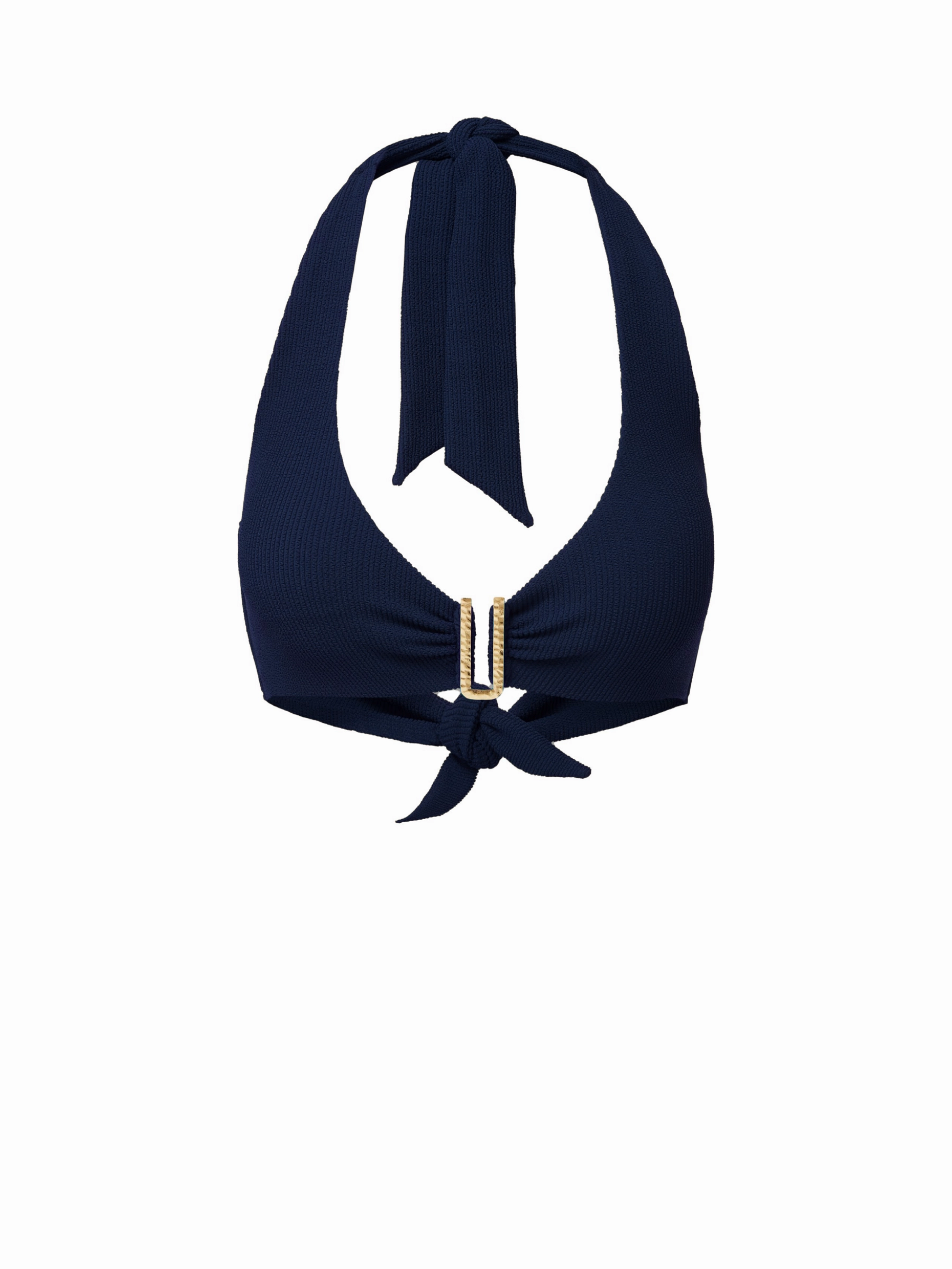 Melissa Top In Navy Texture fashionable beach swimwear, modern womens bikinis