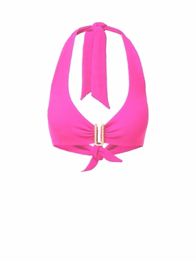 Melissa Top Shocking Pink Texture high waist swimwear women, swimsuit for women beachwear