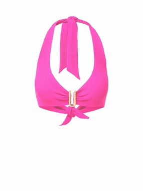 Melissa Top Shocking Pink Texture fashionable beach swimwear, modern womens bikinis