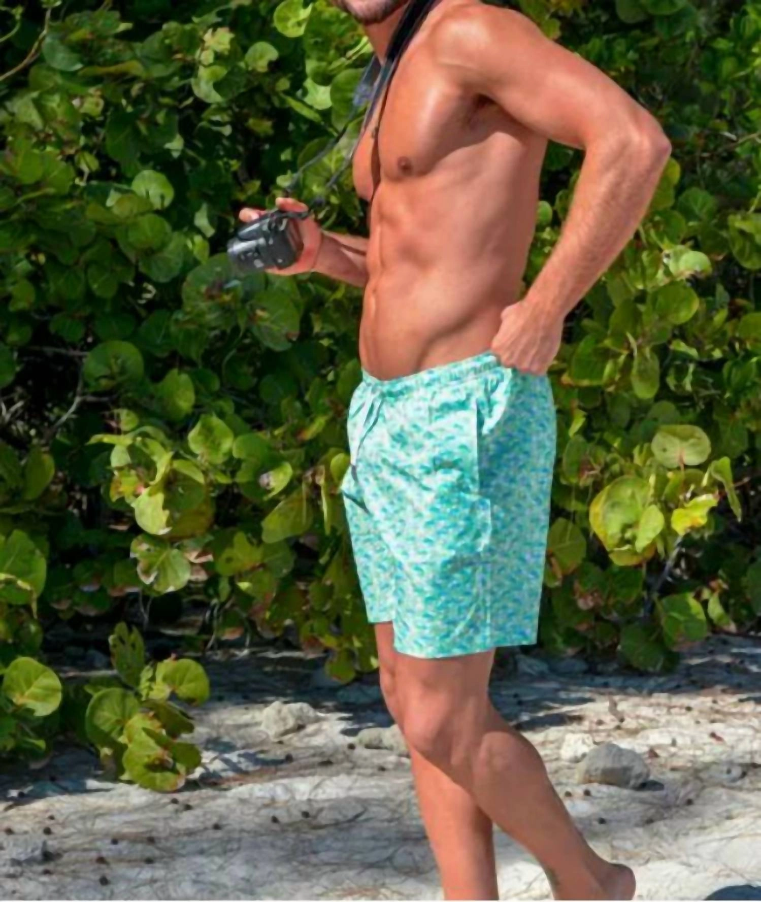 Men's Board Shorts In Green Marlin