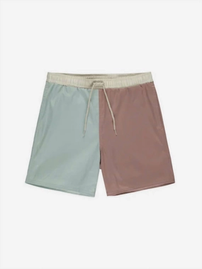 Men's Boardshort In Blue Mauve mens beach swimwear, quick dry mens swimsuits