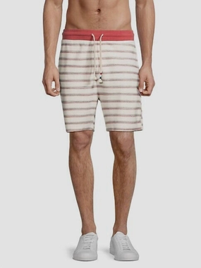 Men's Boucle Short In Natural Stripe mens beach swimwear, quick dry mens swimsuits