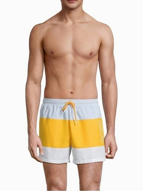 Men's Coco Swim Shorts In Open Yellow mens beach swimwear, quick dry mens swimsuits
