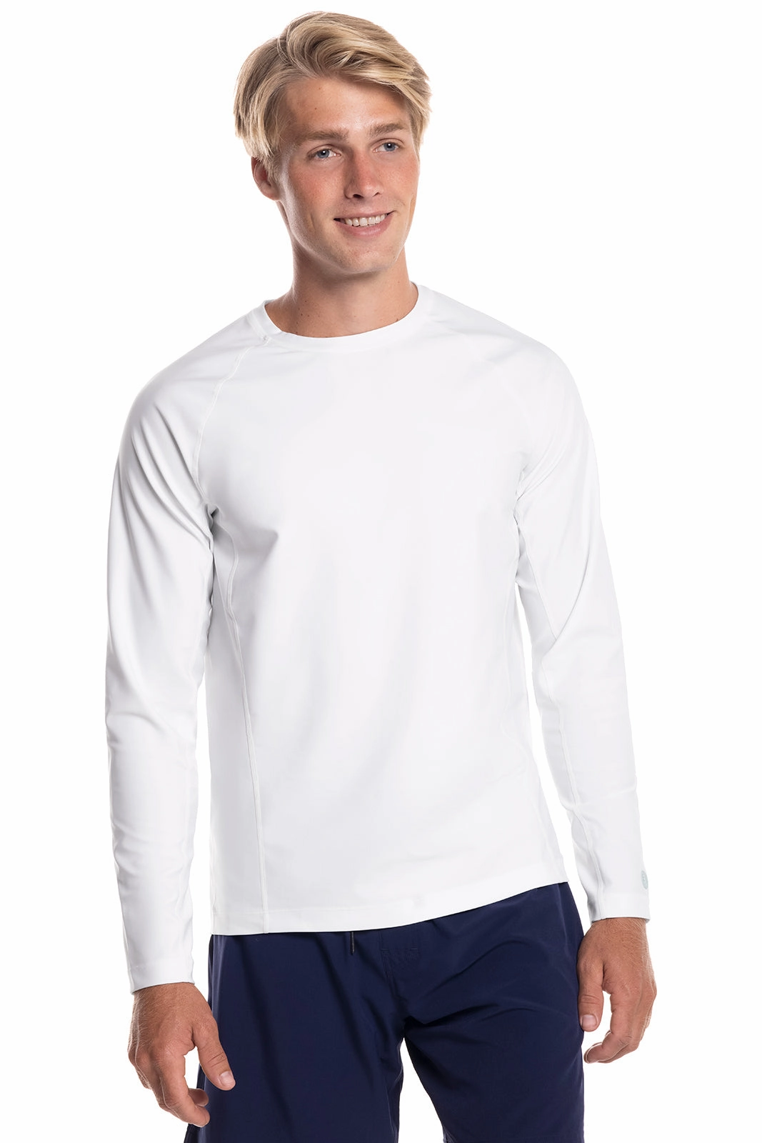 Men's Hightide Long Sleeve Swim Shirt | White men's full coverage swimwear, casual swimwear for men