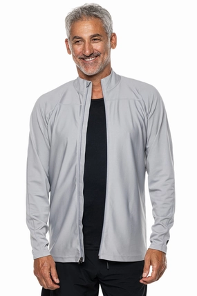 Men's Menorca Long Sleeve Water Jacket | Slate men's full coverage swimwear, casual swimwear for men