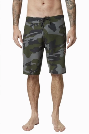 Men's Overhead Camouflage Stretch Boardshorts In Green Camo mens beach swimwear, quick dry mens swimsuits