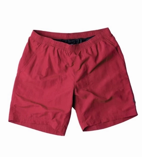 Men's River Short In Rhubarb mens full coverage swimwear, stylish mens swim trunks