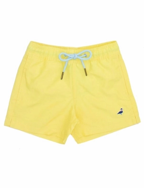 Men's Swim Trunks In Light Yellow mens full coverage swimwear, stylish mens swim trunks