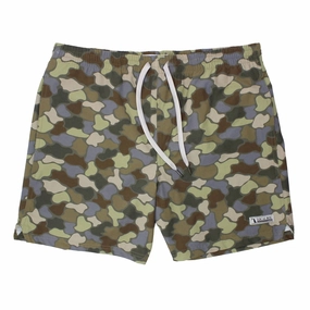 Men's Swim Trunks In Mountain Camo mens full coverage swimwear, stylish mens swim trunks
