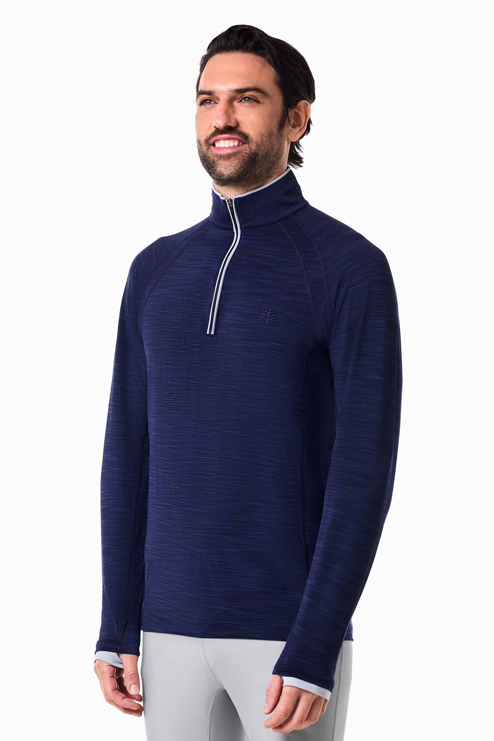 Men's Ultimate Half-Zip Rash Guard | Navy Line