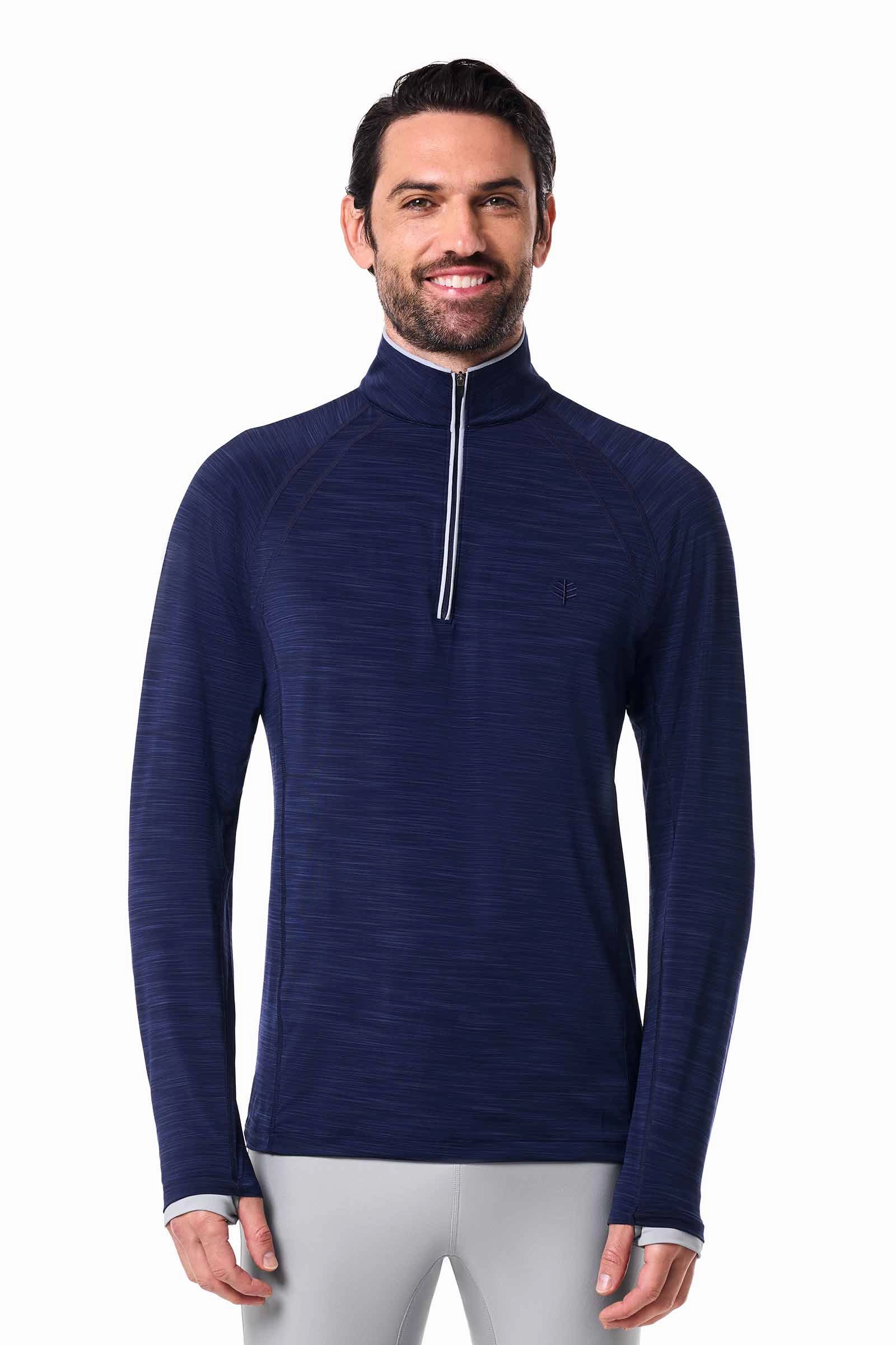 Men's Ultimate Half-Zip Rash Guard | Navy Line