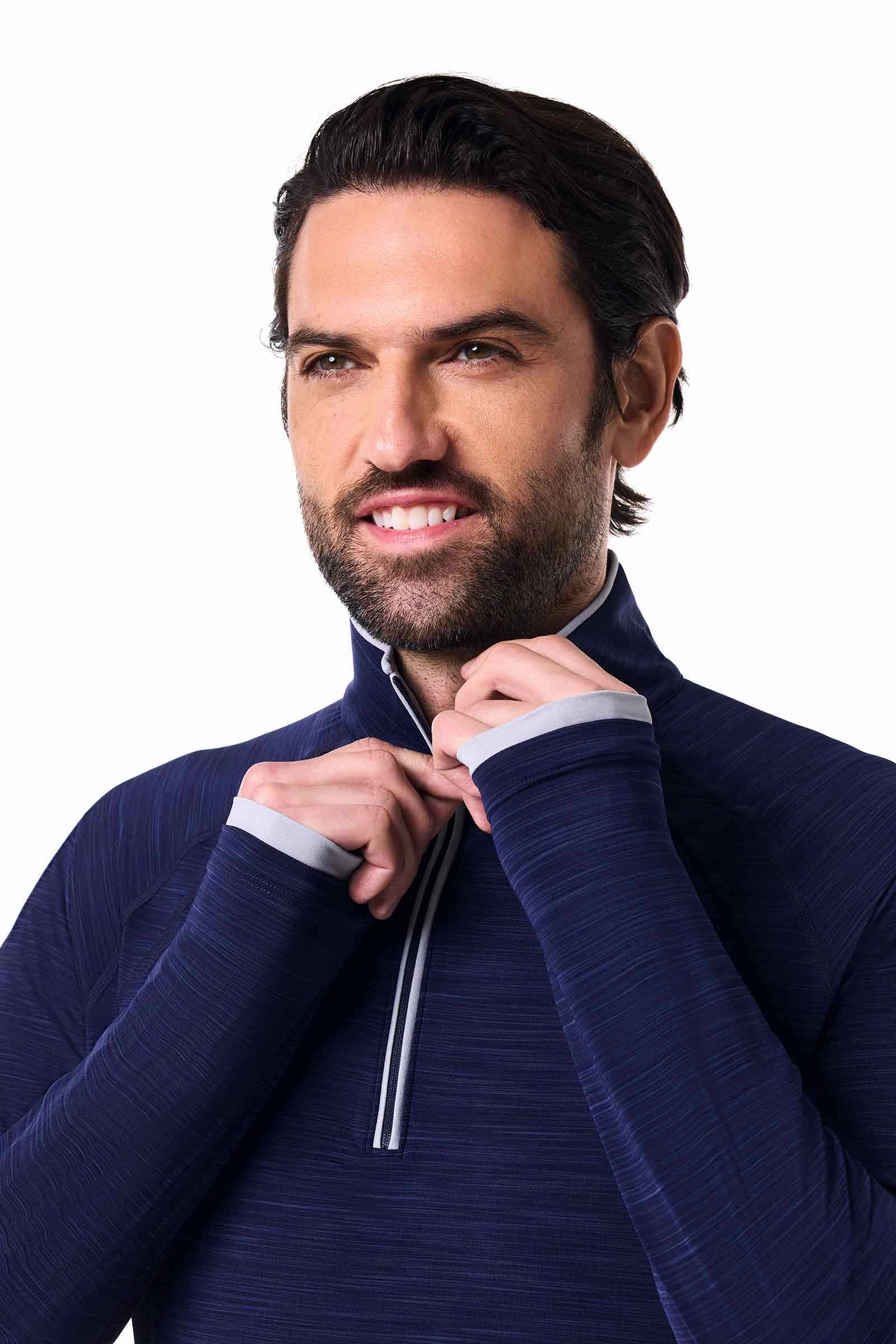 Men's Ultimate Half-Zip Rash Guard | Navy Line