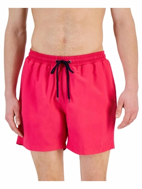 Mens Solid Polyester Swim Trunks mens beach swimwear, quick dry mens swimsuits
