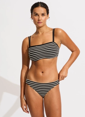 Mesh Effect DD Tank Bikini Top - Black two-piece bikinis for women, trendy bikinis for beachwear